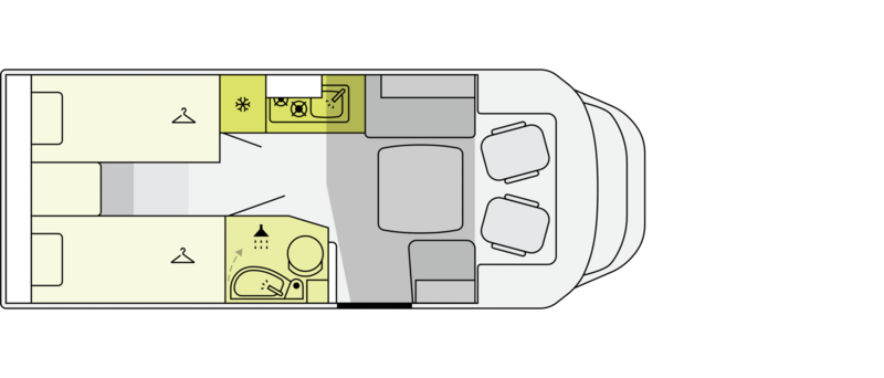 Aufteilung Wohnmobil Schema