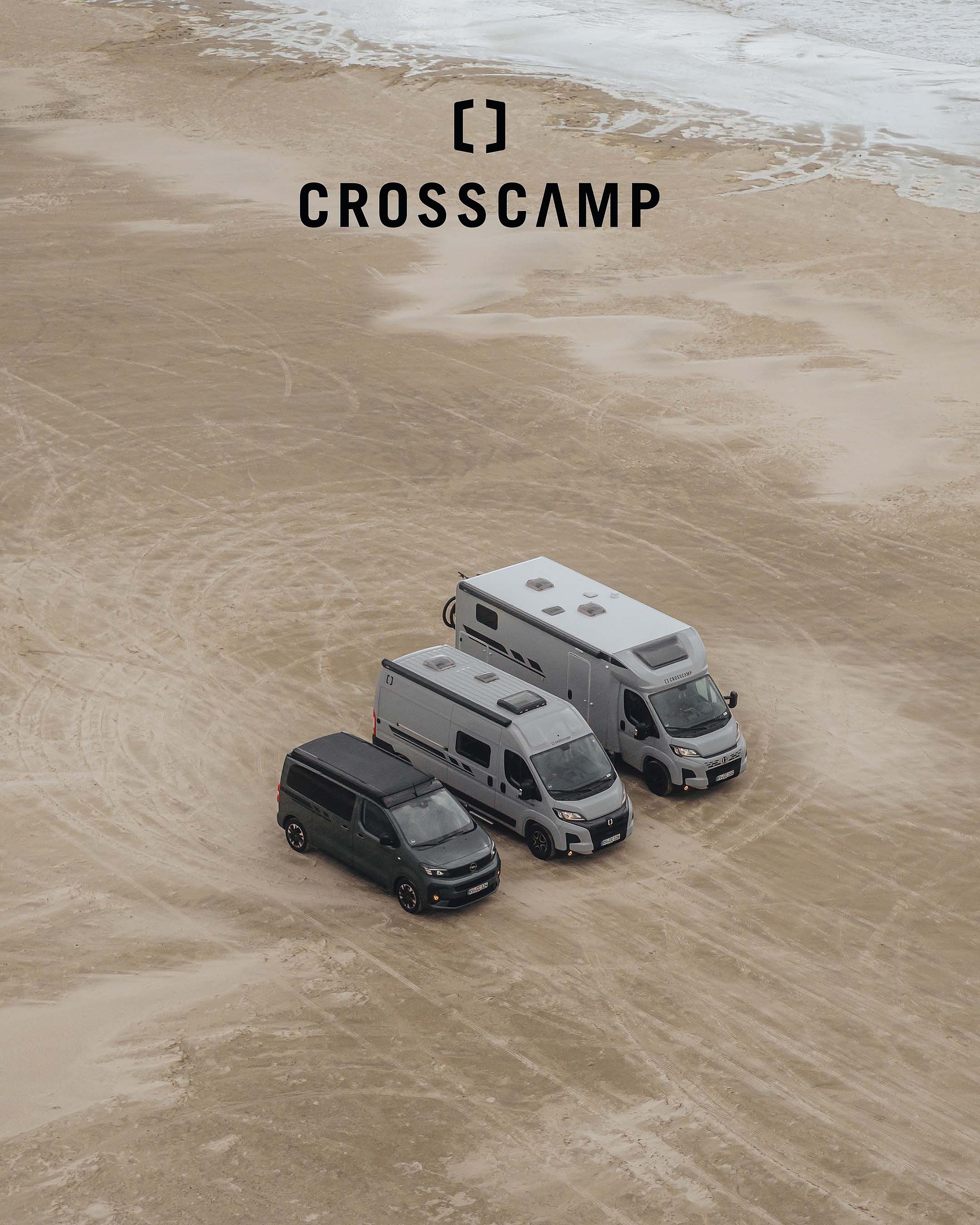 neue Crosscamp Modelle auf einem Strand neue Crosscamp Modelle auf einem Strand