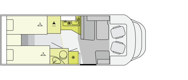 Aufteilung Wohnmobil Schema
