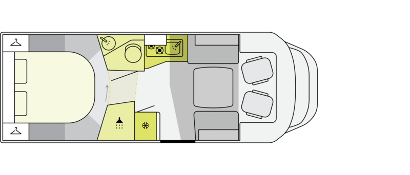 Aufteilung Wohnmobil Schema