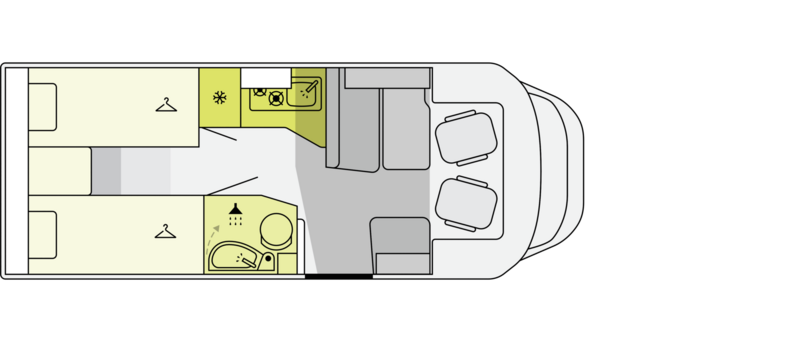 Aufteilung Wohnmobil Schema
