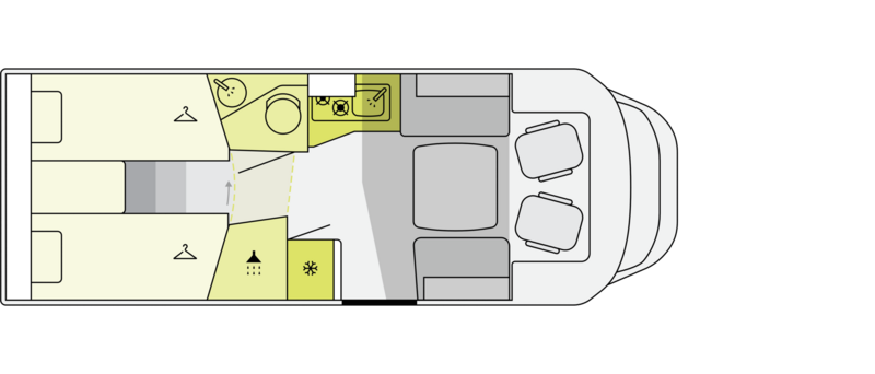 Aufteilung Wohnmobil Schema