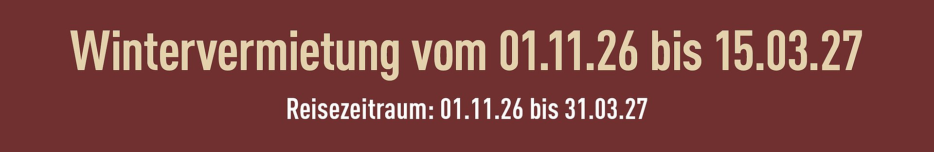 Banner: Wintervermietung