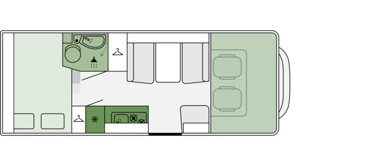 Aufteilung Wohnmobil Schema