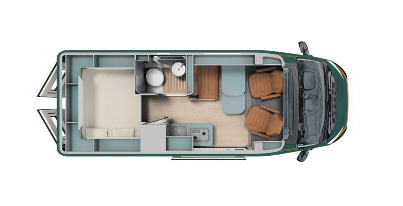 Aufteilung Wohnmobil Schema