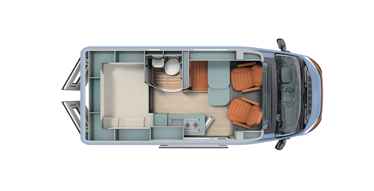 Aufteilung Wohnmobil Schema
