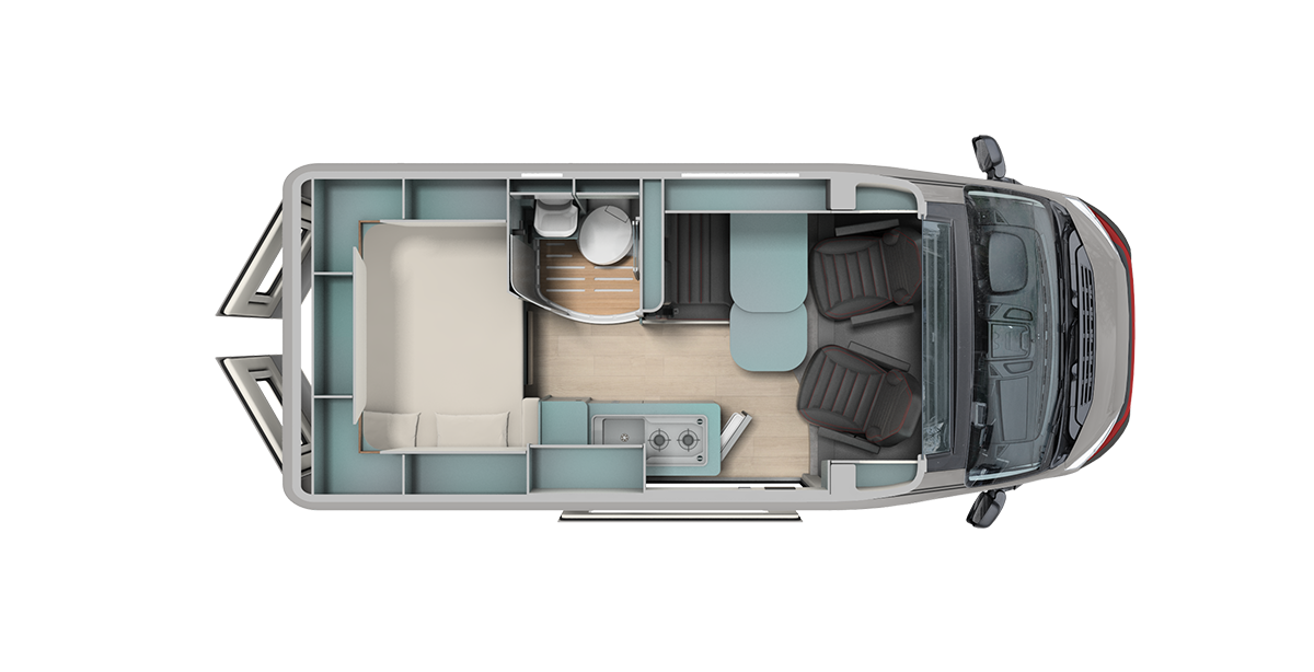 Aufteilung Wohnmobil Schema