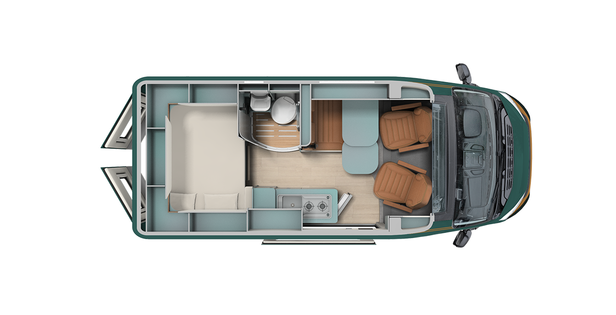 Aufteilung Wohnmobil Schema