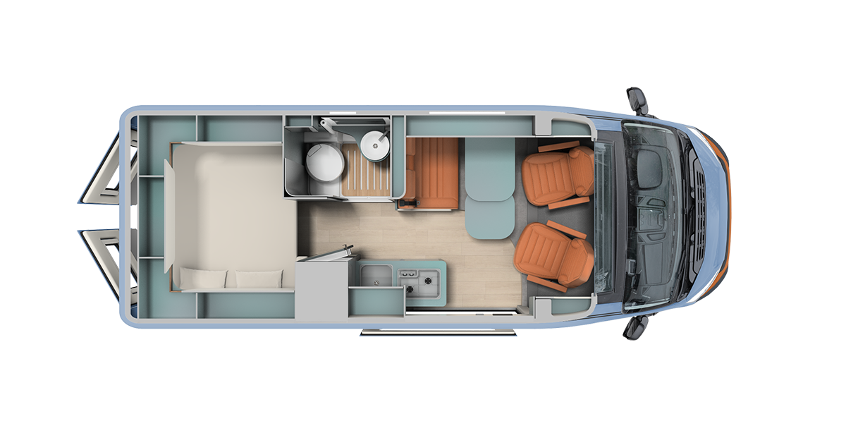 Aufteilung Wohnmobil Schema
