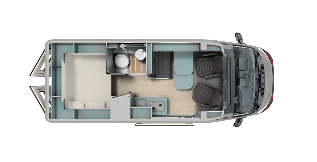 Aufteilung Wohnmobil Schema