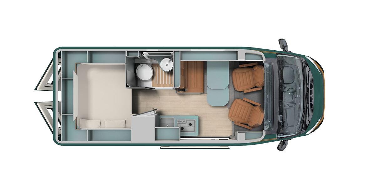 Aufteilung Wohnmobil Schema