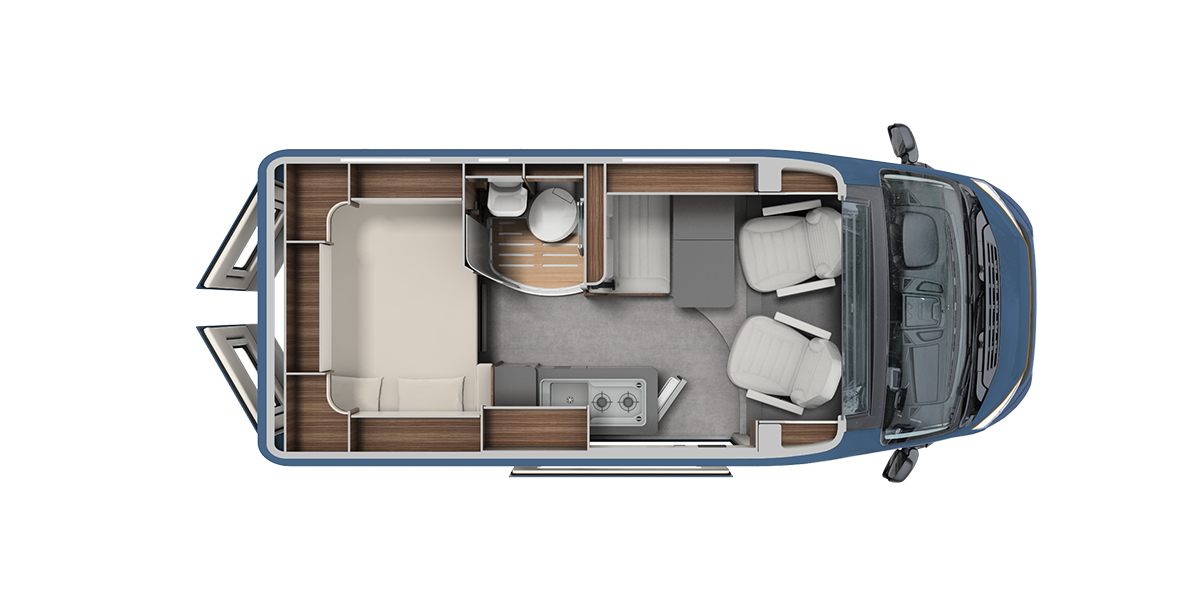 Aufteilung Wohnmobil Schema