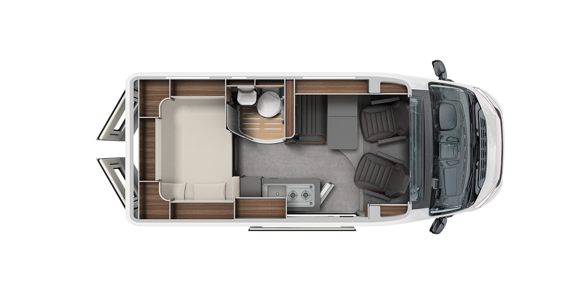 Aufteilung Wohnmobil Schema