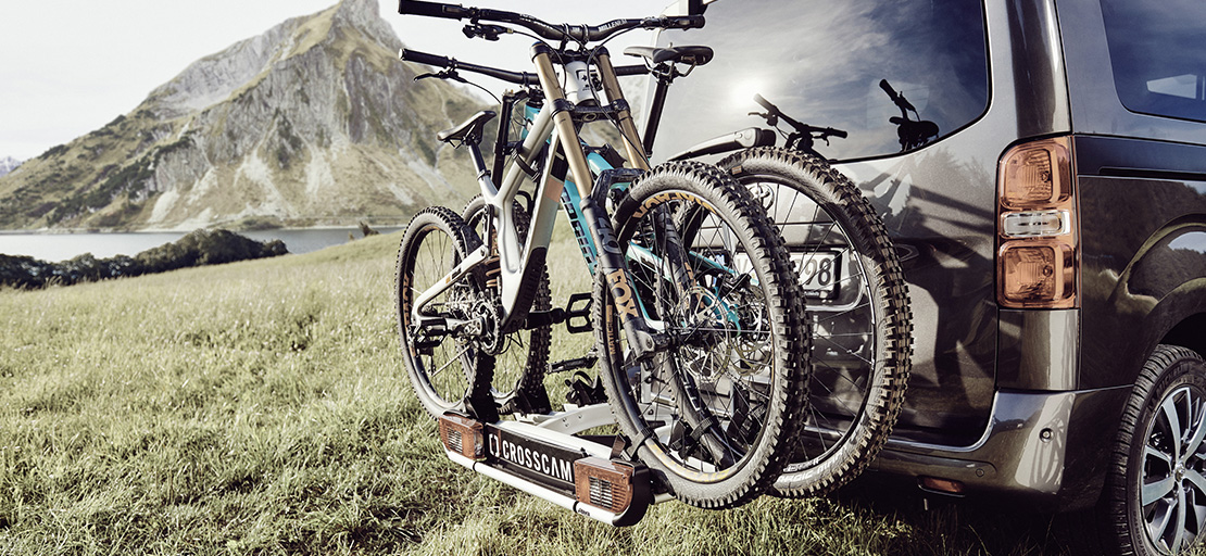 Fahrradträger an einem Camper