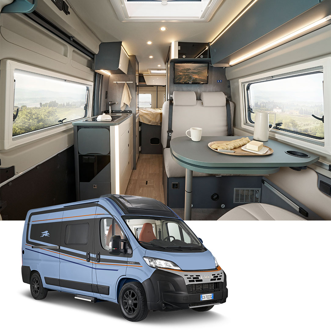 Kosmo 60 Camper Van Supremo Arancio Sicilia innen