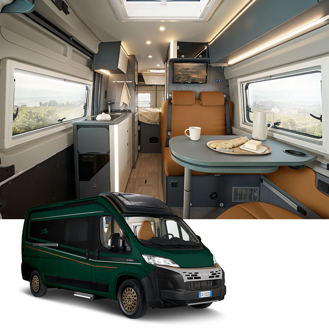 Kosmo 60 Camper Van Supremo Verde Mugello innen Kosmo 60 Camper Van Supremo Verde Mugello innen