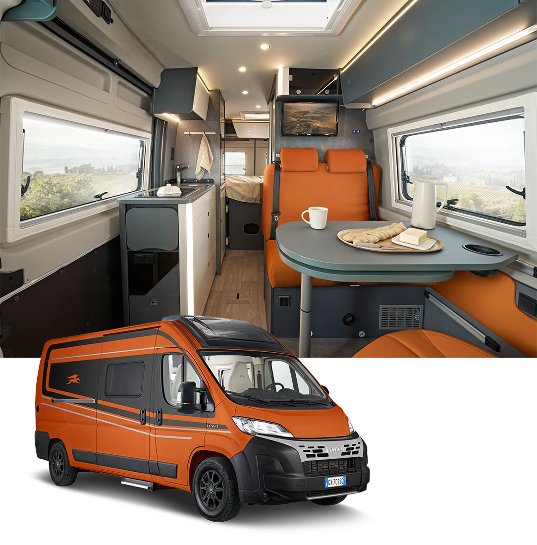 Kosmo 60 Camper Van Supremo Azzurro Sicilia innen